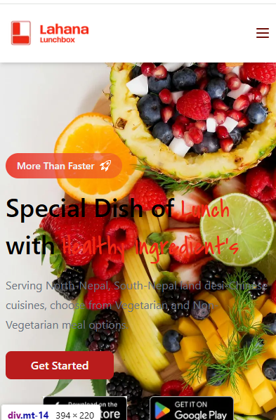 Screenshot of the Lahana Lunchbox project